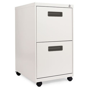 Two-drawer Metal Pedestal File, 14.96w X 19.29d X 27.75h, Light Gray