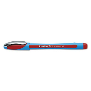 Schneider Slider Memo Xb Stick Ballpoint Pen, 1.4mm, Red Ink, Blue/red Barrel, 10/box