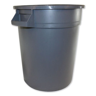 Gator Waste Container, Round, Plastic, 20 Gal, Gray