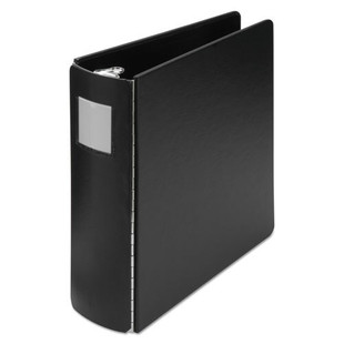 Casebound Round Ring Binder, 3 Rings, 3" Capacity, 8.5 X 11, Black