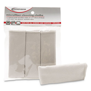 Microfiber Cleaning Cloths, 6" X 7", Gray, 3/pack