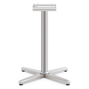 Arrange X-leg Base For 30-36" Tops, 25.59w X 27.88h, Silver