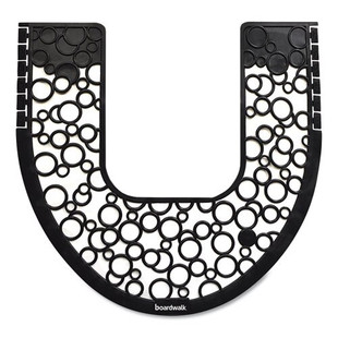 Commode Mat 2.0, Rubber, 22.88 X 22, Black/white, 6/carton