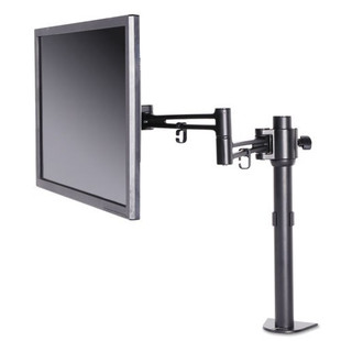 Adaptivergo Pole-mounted Monitor Arm, Single Monitor Up To 30", Black