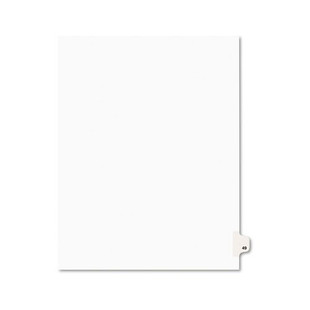 Preprinted Legal Exhibit Side Tab Index Dividers, Avery Style, 10-tab, 49, 11 X 8.5, White, 25/pack
