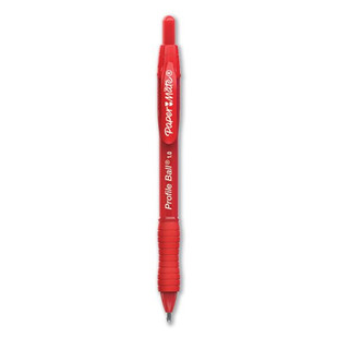 Profile Retractable Ballpoint Pen, Bold 1 Mm, Red Ink/barrel, Dozen