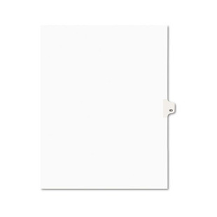 Preprinted Legal Exhibit Side Tab Index Dividers, Avery Style, 10-tab, 63, 11 X 8.5, White, 25/pack