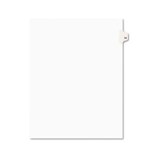 Preprinted Legal Exhibit Side Tab Index Dividers, Avery Style, 10-tab, 53, 11 X 8.5, White, 25/pack