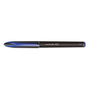 Air Porous Rollerball Pen, Medium 0.7mm, Blue Ink, Black Barrel, Dozen