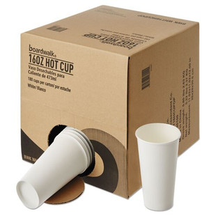 Convenience Pack Paper Hot Cups, 16 Oz, White, 9 Cups/sleeve, 20 Sleeves/carton