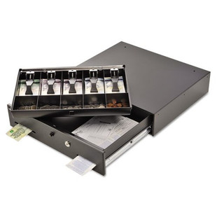 Alarm Alert Steel Cash Drawer W/key & Push-button Release Lock, Black