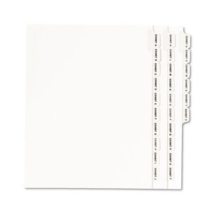Preprinted Legal Exhibit Side Tab Index Dividers, Avery Style, 26-tab, Exhibit A To Exhibit Z, 11 X 8.5, White, 1 Set