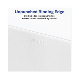 Avery-style Preprinted Legal Side Tab Divider, Exhibit D, Letter, White, 25/pack