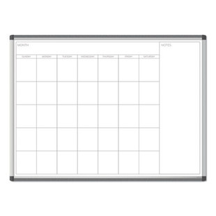 Pinit Magnetic Dry Erase Undated One Month Calendar, 48 X 36, White