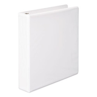 Heavy-duty Round Ring View Binder With Extra-durable Hinge, 3 Rings, 1.5" Capacity, 11 X 8.5, White