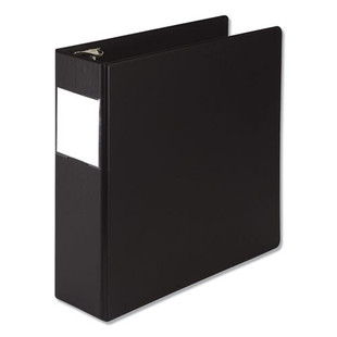 Earth's Choice Round Ring Reference Binder, 3 Rings, 3" Capacity, 11 X 8.5, Black