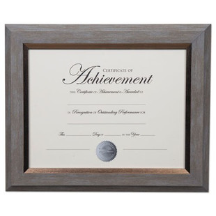 2-tone Document Frame, 8 1/2 X 11 Insert, Gray/gold Frame