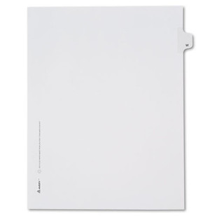 Preprinted Legal Exhibit Side Tab Index Dividers, Allstate Style, 26-tab, W, 11 X 8.5, White, 25/pack