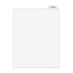 Avery-style Preprinted Legal Bottom Tab Divider, Exhibit K, Letter, White, 25/pk