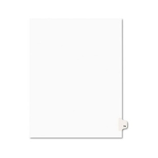 Preprinted Legal Exhibit Side Tab Index Dividers, Avery Style, 10-tab, 74, 11 X 8.5, White, 25/pack