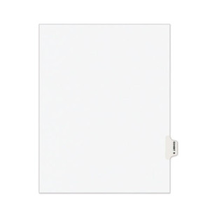 Avery-style Preprinted Legal Side Tab Divider, Exhibit R, Letter, White, 25/pack