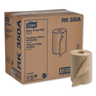 Universal Hardwound Roll Towel, 7.88" X 350 Ft, Natural, 12 Rolls/carton