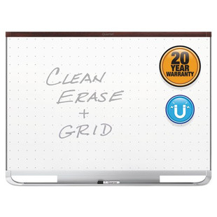 Prestige 2 Magnetic Total Erase Whiteboard, 72 X 48, Mahogany Frame