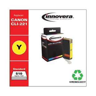 Remanufactured Yellow Ink, Replacement For Canon Cli-221y (2949b001), 510 Page Yield