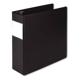 Earth's Choice Biobased Round Ring Reference Binder, 3 Rings, 4" Capacity, 11 X 8.5, Black