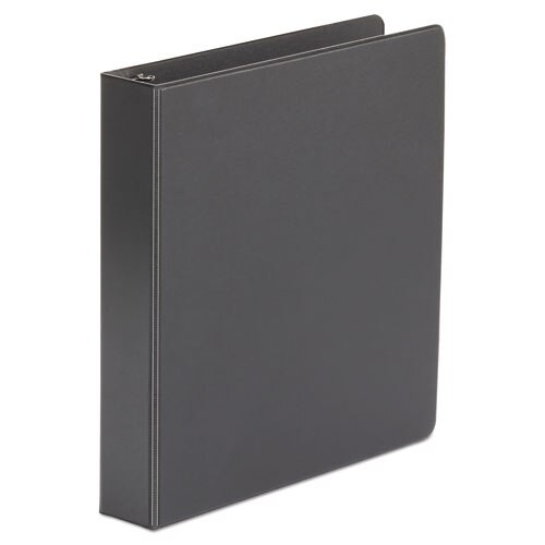 Economy Non-view Round Ring Binder, 3 Rings, 1.5" Capacity, 11 X 8.5, Black, 4/pack Economy Non-view Round Ring Binder, 3 Rings, 1.5" Capacity, 11 X 8.5, Black, 4/pack