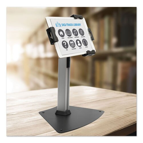 Tablet Kiosk Desktop Stand For 7" To 10" Tablets, Silver Tablet Kiosk Desktop Stand For 7" To 10" Tablets, Silver