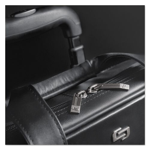 Classic Leather Rolling Case, 15.6", 16 7/10" X 7" X 13", Black Classic Leather Rolling Case, 15.6", 16 7/10" X 7" X 13", Black
