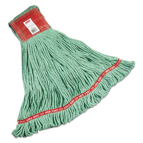 Web Foot Wet Mops, Cotton/synthetic, Green, Large, 5-in. Red Headband, 6/carton Web Foot Wet Mops, Cotton/synthetic, Green, Large, 5-in. Red Headband, 6/carton