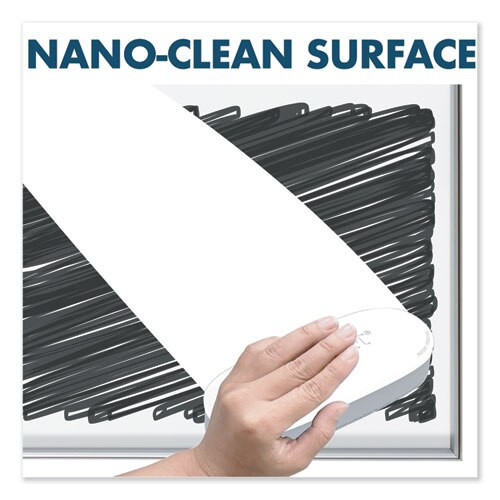 Fusion Nano-clean Magnetic Whiteboard, 96 X 48, Silver Frame Fusion Nano-clean Magnetic Whiteboard, 96 X 48, Silver Frame
