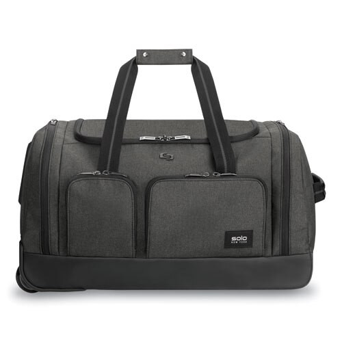 Leroy Rolling Duffel, Polyester, 12 X 10 1/2 X 10 1/2, Gray Leroy Rolling Duffel, Polyester, 12 X 10 1/2 X 10 1/2, Gray