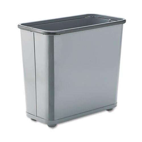 Fire-safe Wastebasket, Rectangular, Steel, 7.5 Gal, Gray Fire-safe Wastebasket, Rectangular, Steel, 7.5 Gal, Gray