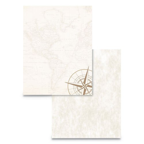 Pre-printed Paper, 24 Lb, 8.5 X 11, Map And Compass, 50/pack Pre-printed Paper, 24 Lb, 8.5 X 11, Map And Compass, 50/pack