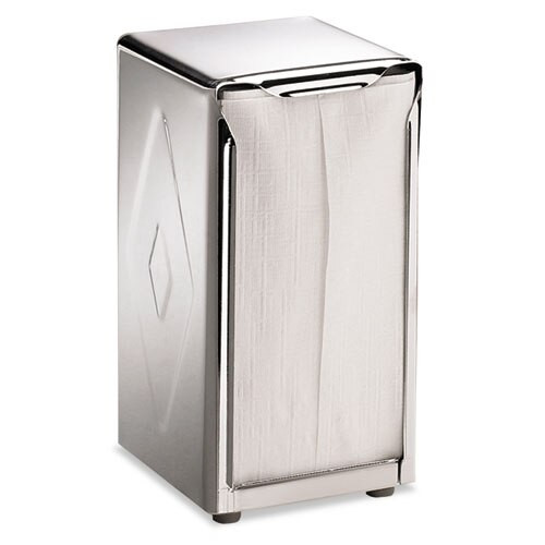 Tabletop Napkin Dispenser, Low Fold, 3 3/4 X 4 X 5 1/2, Capacity: 150, Black Tabletop Napkin Dispenser, Low Fold, 3 3/4 X 4 X 5 1/2, Capacity: 150, Black
