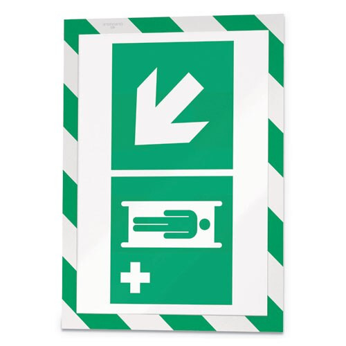 Duraframe Security Magnetic Sign Holder, 8 1/2" X 11", Green/white Frame, 2/pack Duraframe Security Magnetic Sign Holder, 8 1/2" X 11", Green/white Frame, 2/pack