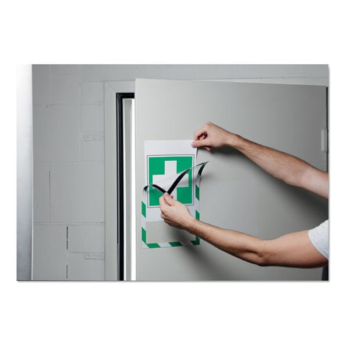 Duraframe Security Magnetic Sign Holder, 8 1/2" X 11", Green/white Frame, 2/pack Duraframe Security Magnetic Sign Holder, 8 1/2" X 11", Green/white Frame, 2/pack