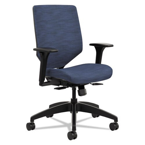 Solve Series Upholstered Back Task Chair, Supports Up To 300 Lbs., Ink Seat/ink Back, Black Base Solve Series Upholstered Back Task Chair, Supports Up To 300 Lbs., Ink Seat/ink Back, Black Base