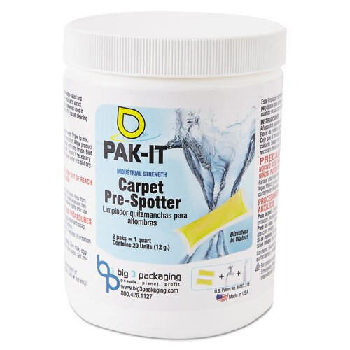 Carpet Pre-spotter, Citrus, 20 Pak-its/jar Carpet Pre-spotter, Citrus, 20 Pak-its/jar