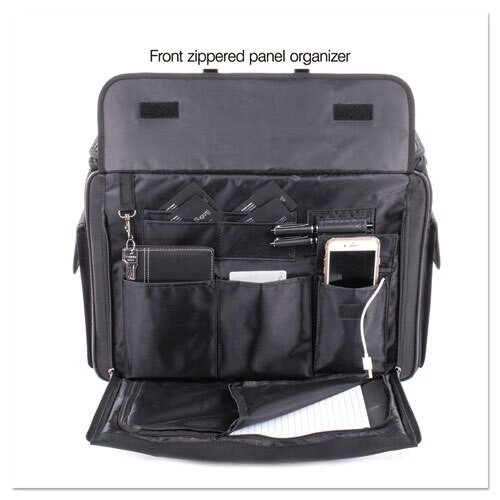 Catalog/computer Case On Wheels, Nylon, 18 X 8 X 13, Black Catalog/computer Case On Wheels, Nylon, 18 X 8 X 13, Black