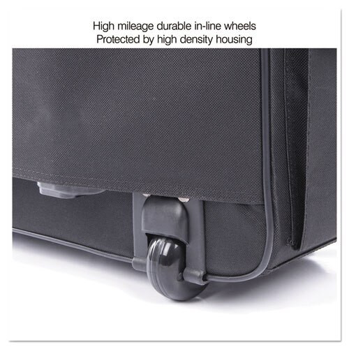 Catalog/computer Case On Wheels, Nylon, 18 X 8 X 13, Black Catalog/computer Case On Wheels, Nylon, 18 X 8 X 13, Black