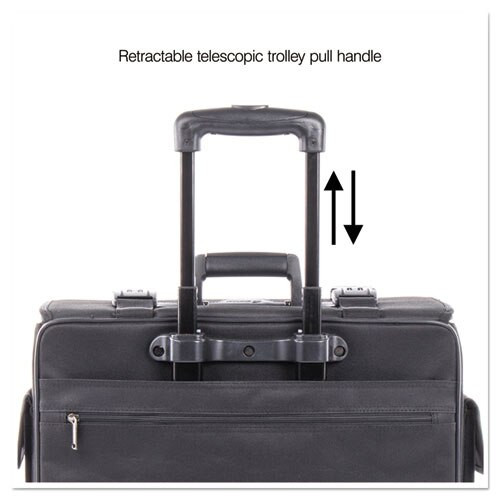 Catalog/computer Case On Wheels, Nylon, 18 X 8 X 13, Black Catalog/computer Case On Wheels, Nylon, 18 X 8 X 13, Black