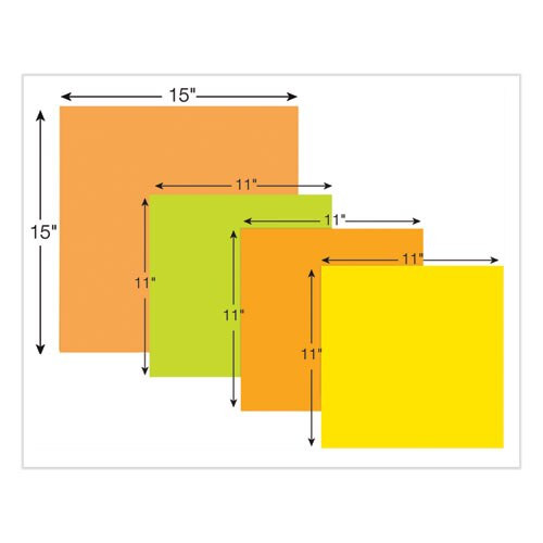 Big Notes, 15 X 15, Neon Orange, 30 Sheets Big Notes, 15 X 15, Neon Orange, 30 Sheets