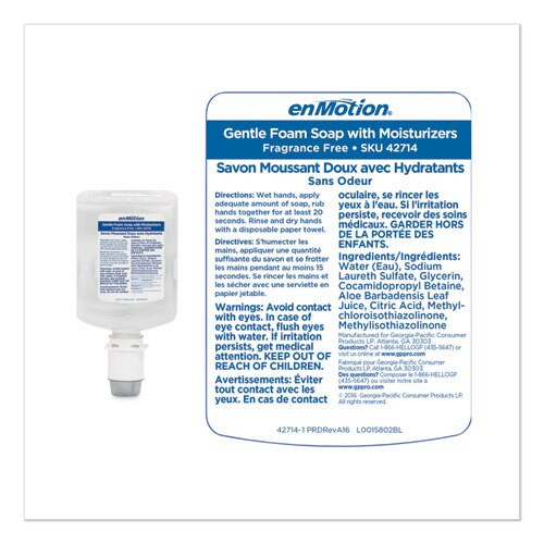 Gp Enmotion Automated Touchless Soap Refill, 1200 Ml, Unscented, 2/carton Gp Enmotion Automated Touchless Soap Refill, 1200 Ml, Unscented, 2/carton