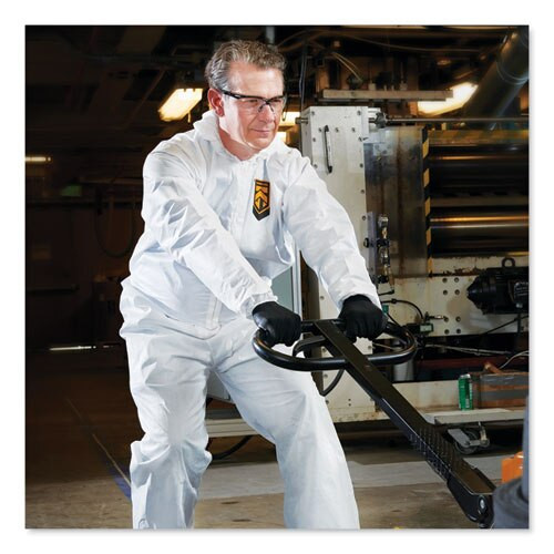 A40 Elastic-cuff, Ankle, Hood And Boot Coveralls, X-large, White, 25/carton A40 Elastic-cuff, Ankle, Hood And Boot Coveralls, X-large, White, 25/carton
