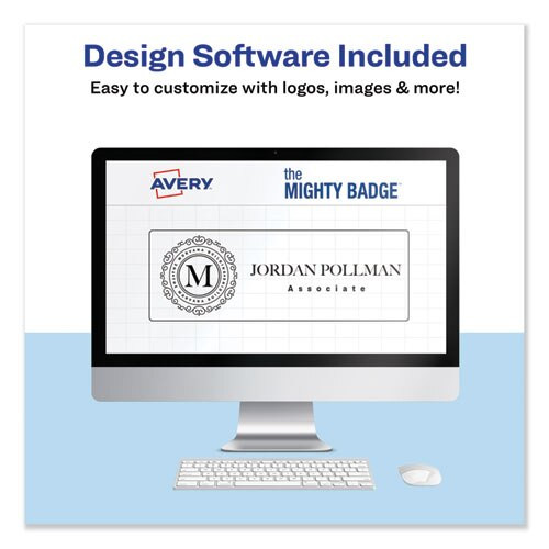 The Mighty Badge Name Badge Holders, Horizontal, 3 X 1, Silver, 2/pack The Mighty Badge Name Badge Holders, Horizontal, 3 X 1, Silver, 2/pack