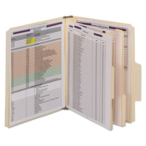 Supertab Colored Classification Folders, Safeshield Coated Fastener Technology, 2 Dividers, Letter Size, Dark Green, 10/box Supertab Colored Classification Folders, Safeshield Coated Fastener Technology, 2 Dividers, Letter Size, Dark Green, 10/box